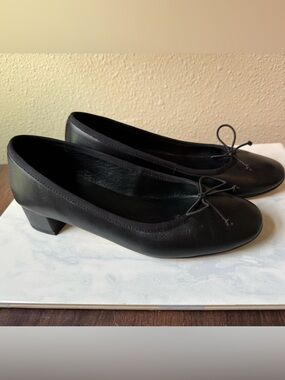 Tony Bianco Black Low Heel Ballet Pumps with Bow